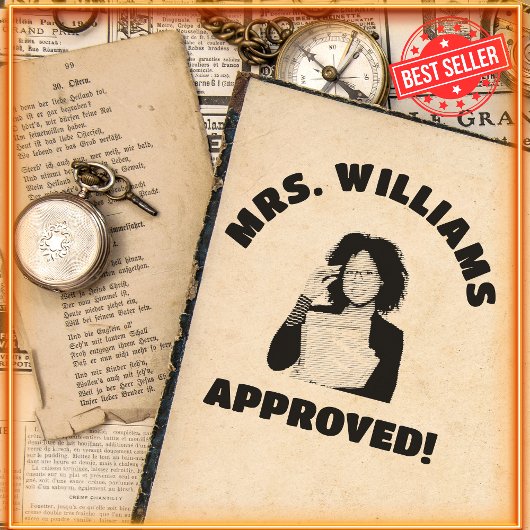 Tampon Auto-encreur Photo simple de l'enseignant Funky Face Approuvé C