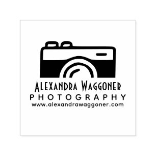 Tampon Auto-encreur Photographe Professionnel Appareil Photo #1 Logo d