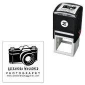 Tampon Auto-encreur Photographe professionnel Caméra #6 Logo d'entrepr (En situation)