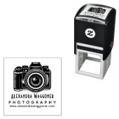Tampon Auto-encreur Photographe professionnel Logo de l'appareil photo (En situation)