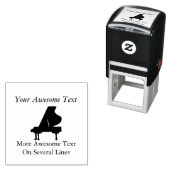 Tampon Auto-encreur Piano noir (En situation)