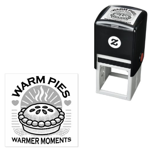 Tampon Auto-encreur Pies chaudes Moments plus chauds - Conception d'au (En situation)