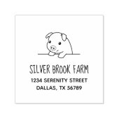 Tampon Auto-encreur Pig Peeeout Farm Business Address (Design)