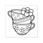 Tampon Auto-encreur Pile de tasses (Design)