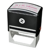 Tampon Auto-encreur Pink Script Future M. Mme Mariage Adresse de retou (Produit)