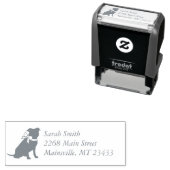 Tampon Auto-encreur Pit Bull Chien Baby Pitbull Douche Genre Neutre (En situation)