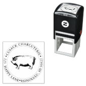 Tampon Auto-encreur PixDezines Cochon, Boucher Shop, Charcuterie (En situation)