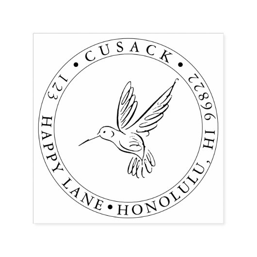 Tampon Auto-encreur PixDezines Hummingbird, calligraphie (Design)