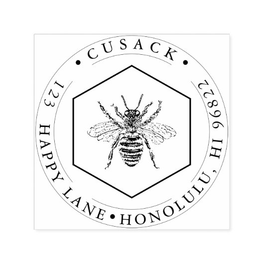 Tampon Auto-encreur PixDezines Queen Bee+Sweet Honeycomb (Design)