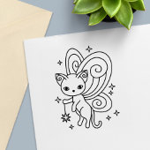 Tampon Auto-encreur Pixie Cat Fairy Wings Kitty