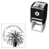 Tampon Auto-encreur Plante moderne Pot Bibliothèque botanique Livres E (En situation)