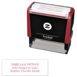 Tampon Auto-encreur Plaque nominative minimaliste noire élégante