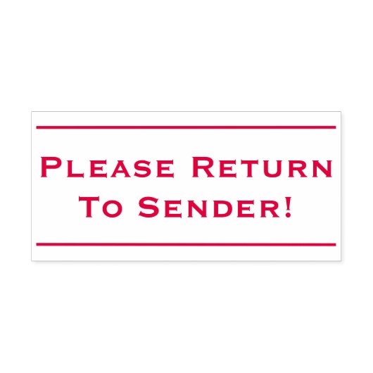 Tampon Auto-encreur Plaque "S'Il Vous Plaît Revenir À L'Expéditeur !" (Design)