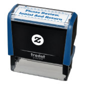 Tampon Auto-encreur Plaque "Veuillez Réviser, Initiale Et Retour" (Produit)