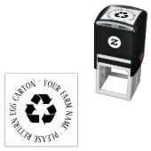 Tampon Auto-encreur Please Retrun Egg carton Self Inking Rubber Stamp (En situation)