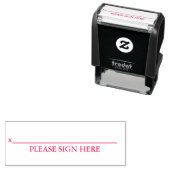 Tampon Auto-encreur Please Sign Here Custom Text Signature (En situation)