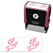 Tampon Auto-encreur Plumes à goutte manuelle (En situation)