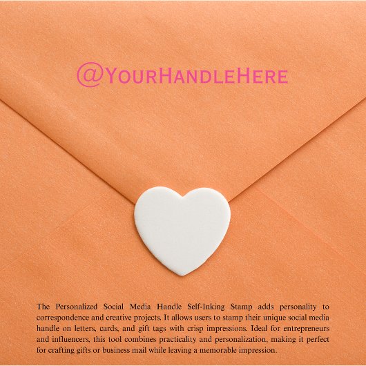 Tampon Auto-encreur Poignée auto-alimentée par les médias sociaux pers