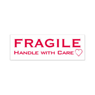 Tampon Auto-encreur Poignée fragile avec accentuation cardiaque soigna