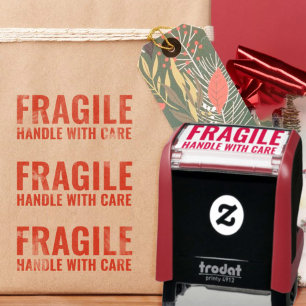 Tampon Auto-encreur Poignée Fragile Personnalisée Avec Attention