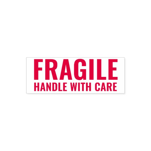 Tampon Auto-encreur Poignée Fragile Personnalisée Avec Attention (Design)