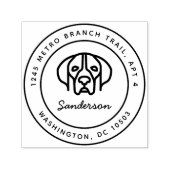 Tampon Auto-encreur Pointer Dog race Adresse de retour Timbre auto-all (Design)