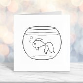 Tampon Auto-encreur Poisson d'or dans un réservoir de poisson