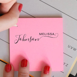 Tampon Auto-encreur Police d'écriture mignonne personnalisée pour sign