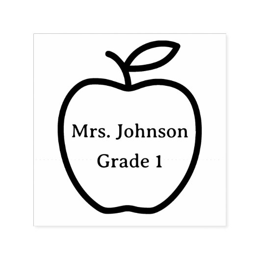 Tampon Auto-encreur Pomme de l'enseignant (Design)