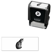 Tampon Auto-encreur POMPIER EN CAOUTCHOUC vintage CAT (En situation)