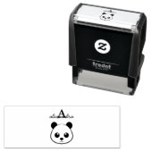 Tampon Auto-encreur Porte-panda coutume Monogramme (En situation)