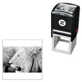 Tampon Auto-encreur Portrait de Lion (En situation)