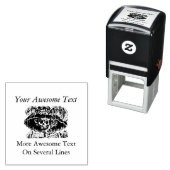 Tampon Auto-encreur Posada Calavera Crâne catrina Letterpress Style (En situation)