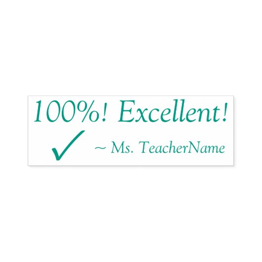Tampon Auto-encreur Positif "100%! Excellent !" Timbre en caoutchouc d (Design)