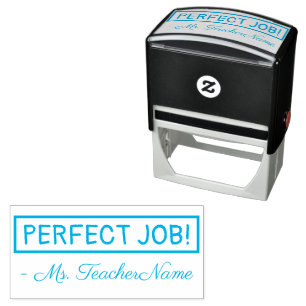 Tampon Auto-encreur Positif "JOB PARFAIT !" + Nom de l'instructeur per