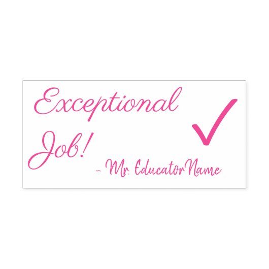 Tampon Auto-encreur Positif "Travail exceptionnel !" Timbre en caoutch (Design)