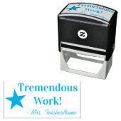 Tampon Auto-encreur Positif "Travail formidable !" Timbre en caoutchou (En situation)