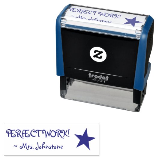 Tampon Auto-encreur Positif "TRAVAIL PARFAIT !" Timbre en caoutchouc d (En situation)