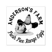 Tampon Auto-encreur Poulet Entreprise Drôle Custom Family Farm Oeuf (Design)