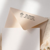 Tampon Auto-encreur Poulet floral mou, scénarisé à la main