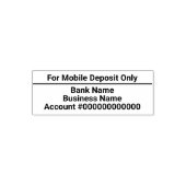 Tampon Auto-encreur Pour Dépôt Mobile Seulement Business Banking App (Design)