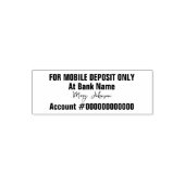 Tampon Auto-encreur Pour Dépôt Mobile Uniquement Signature Nom Compte  (Design)