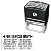 Tampon Auto-encreur Pour dépôt seulement avec 5 lignes de texte (En situation)