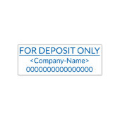 Tampon Auto-encreur "POUR DÉPÔT SEULEMENT" avec nom personnalisé Timbr (Design)