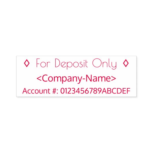 Tampon Auto-encreur "Pour dépôt seulement" + Nom Timbre en caoutchouc