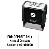 Tampon Auto-encreur Pour dépôt uniquement Banque ou Credit Union (En situation)