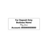 Tampon Auto-encreur Pour dépôt uniquement Nom commercial "Signature" N (Design)