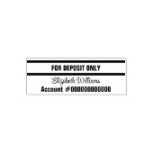 Tampon Auto-encreur Pour dépôt uniquement Nom de signature Numéro de c (Design)