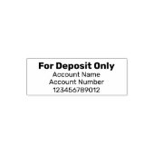 Tampon Auto-encreur Pour le compte de dépôt uniquement Nom et numéro d (Design)