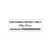 Tampon Auto-encreur Pour le dépôt mobile uniquement Nom de signature B (Design)